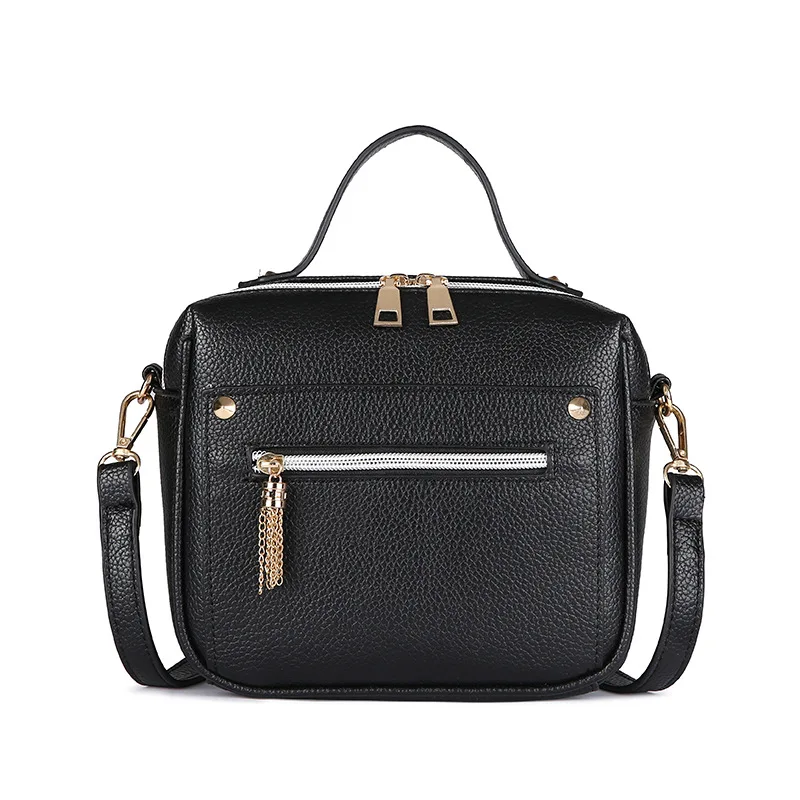 Новые модные однотонные женские Сумки из искусственной кожи с кисточками Лидер