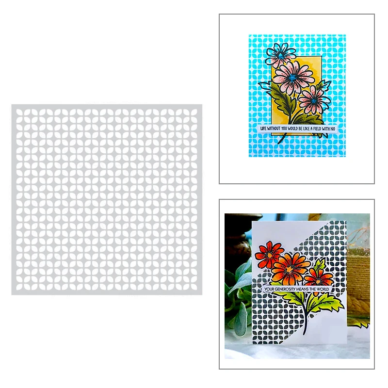 

2020 New Square Background Metal Cutting Dies For DIY Embossing Pattern Decoration Album Greeting Card Cut Paper Scrapbooking