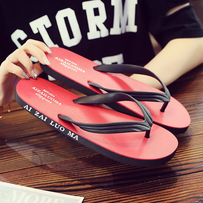 Мужские Нескользящие шлепанцы пляжная обувь для отдыха корейский стиль летние |