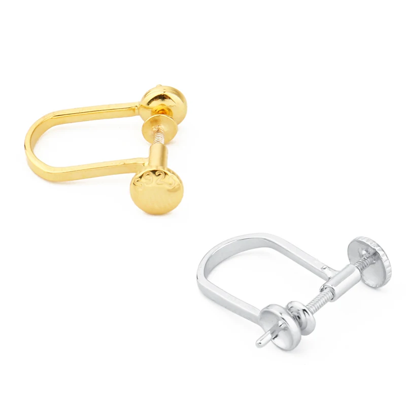 925 Sterling Silver Ear Clip 2020 Hot Sale Fashion Jewelry Components Earrings Accessories For Women Gold Earring Hooks Fitting