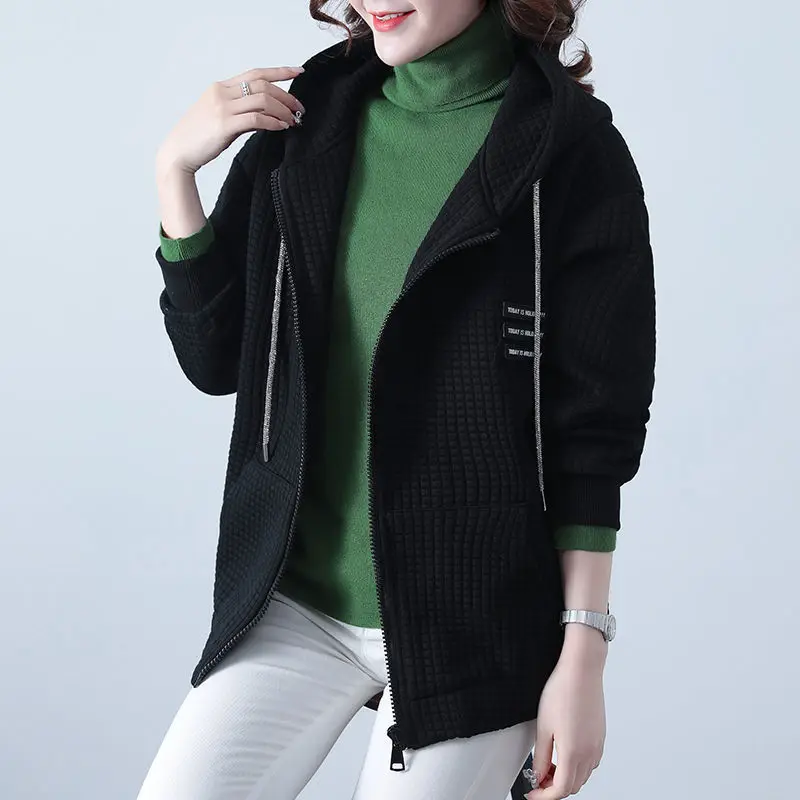 Женская куртка с капюшоном розово-Красная спортивная весна-осень 2022 | одежда