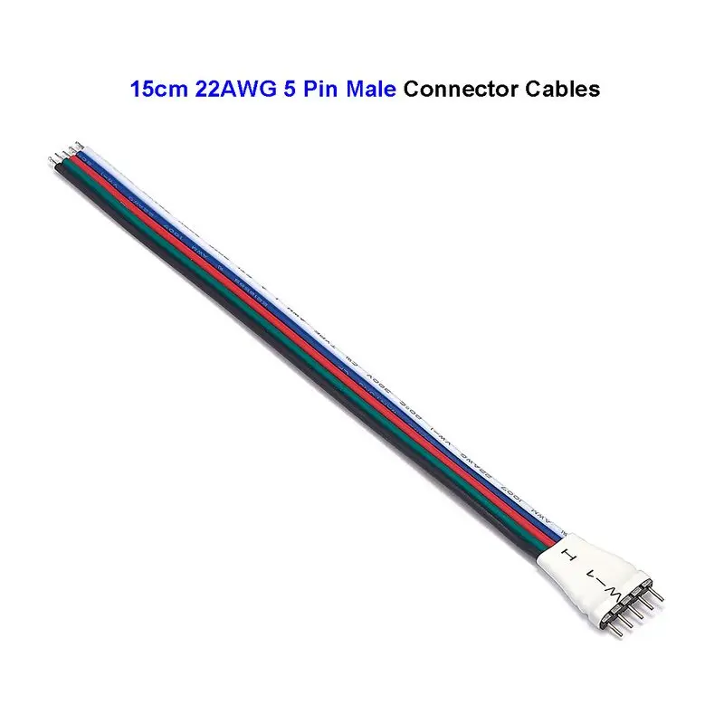 5 контактный разъем для кабеля 15 см RGBWW светодиодный электрические провода 5050 RGBW