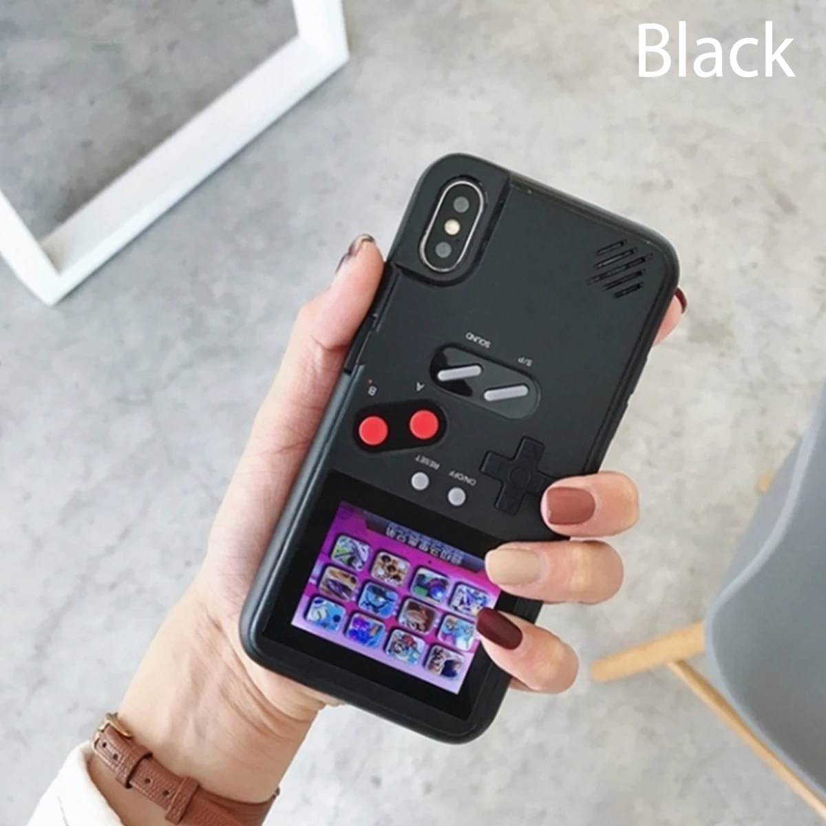 Чехол для телефона, черный Ретро Чехол для игровой приставки для IPhone x, 6, 6S Plus, 7, 8 Plus, защита от падения, мягкий чехол для iPhone 7, чехол - Цвет: black