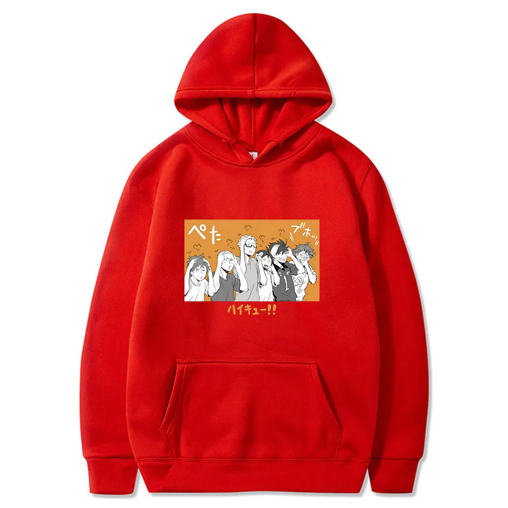 

Haikyuu Nekoma Karasuno High Kageyama Tobio Hinata Shoyo Print Hoodie Cosplay Long Sleeve Hooded Sweatshirt Fashion Hoodie Men