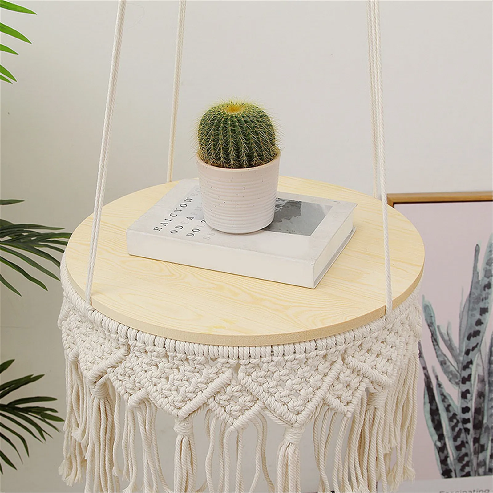 

Bohemian Woven Tapestry Pendant Plant Potted Rack Home Decor Hand-woven Pendant Macrame Wall Hanging Tapestry Wall Decor 40x165
