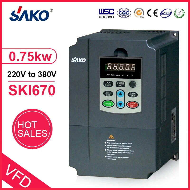 Инвертор частоты Sako SKI670 220 кВт вход 380 В 1ph на выход в 3ph VFD высокая