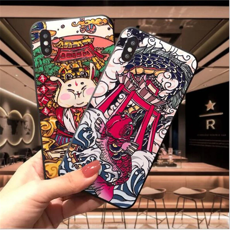 Мягкий силиконовый чехол MKS cat fortune crane carp jump fat choy с милыми животными для Huawei Honor V9 V10