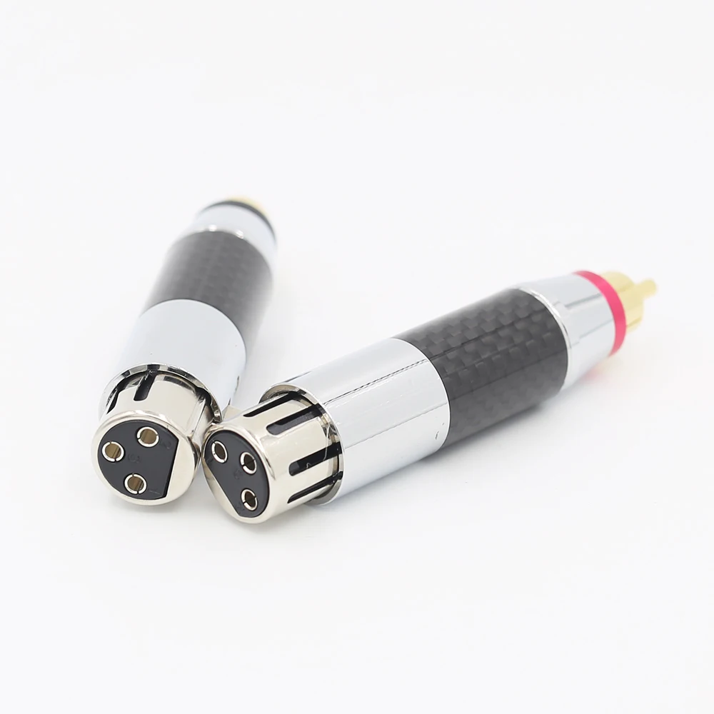 Hi Fi аудио 2x XLR переходник для розетки мама RCA папа Золотой сбалансированный кабель