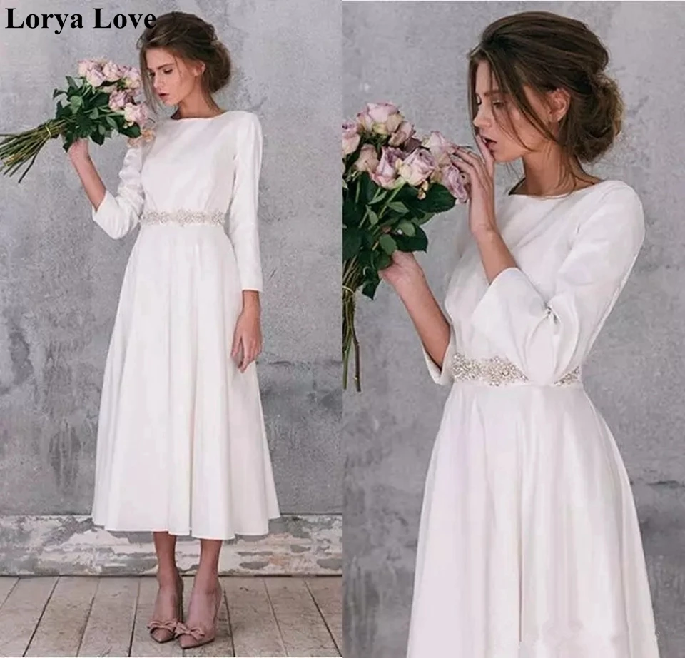 

Женское атласное свадебное платье It's yiiya, белое/цвета слоновой кости простое платье в стиле бохо с бусинами на лето 2020