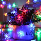 Светодиодсветильник ка в виде снежинки, рождественские украшения для дома, подвесная гирлянда, украшение для рождественской елки, рождественский подарок, новый год 2022