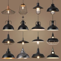 loft industrial retro iron pendant lights creative for barbershop clothing store light cafe cover lampshade hanging lamp factory