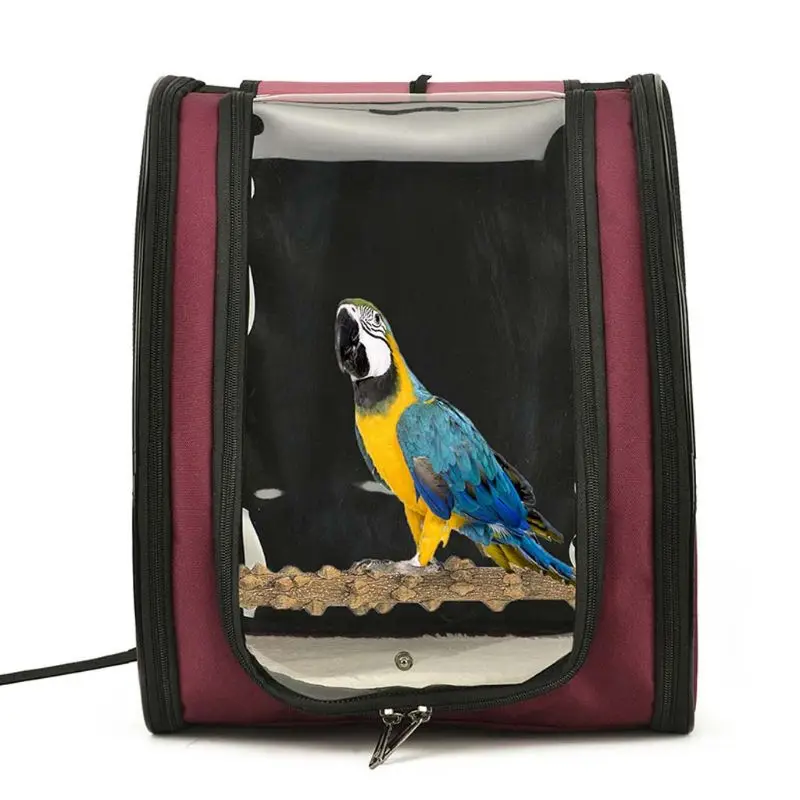 Portable Bird Carrier Cage Bag Breathable Parrot Out Backpack Pet Travel Box for Large and Small Birds Starling Cre | Дом и сад