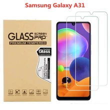 2PCS Screen Protector for Samsung Galaxy A31 Tempered Glass 9H Hardness Anti Scratch Bubble Free
