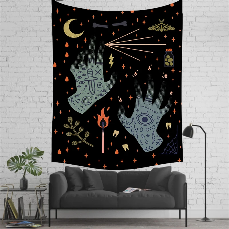 Style6 Loartee Witchcraft Ouija ручной гобелен Psychic Magic Astrology Comics Богемный Хиппи divination домашний навесной декор для стен ковер - Цвет: Style6