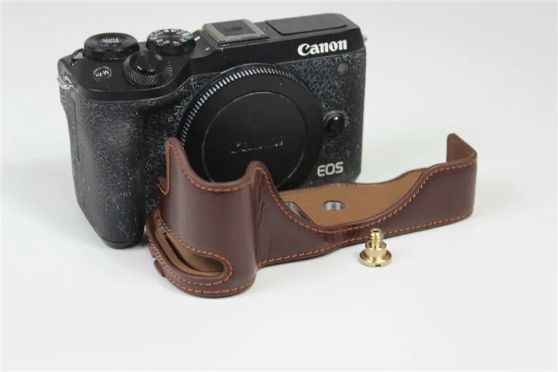 Чехол из натуральной кожи для камеры Canon EOS M6 II EOSM6 Mark M6II | Электроника