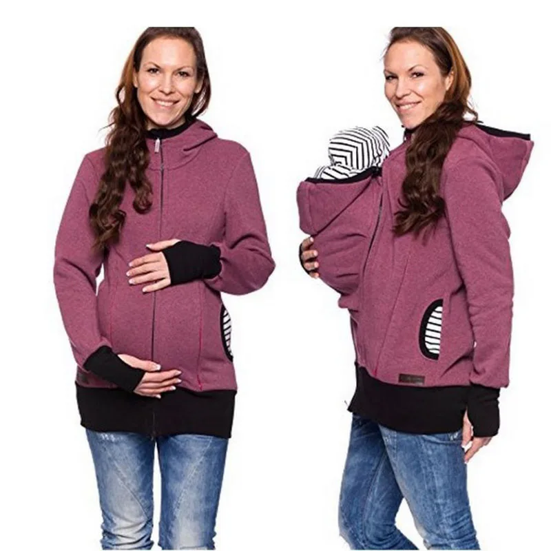 Модная куртка кенгуру для переноски теплые толстовки беременных женская верхняя