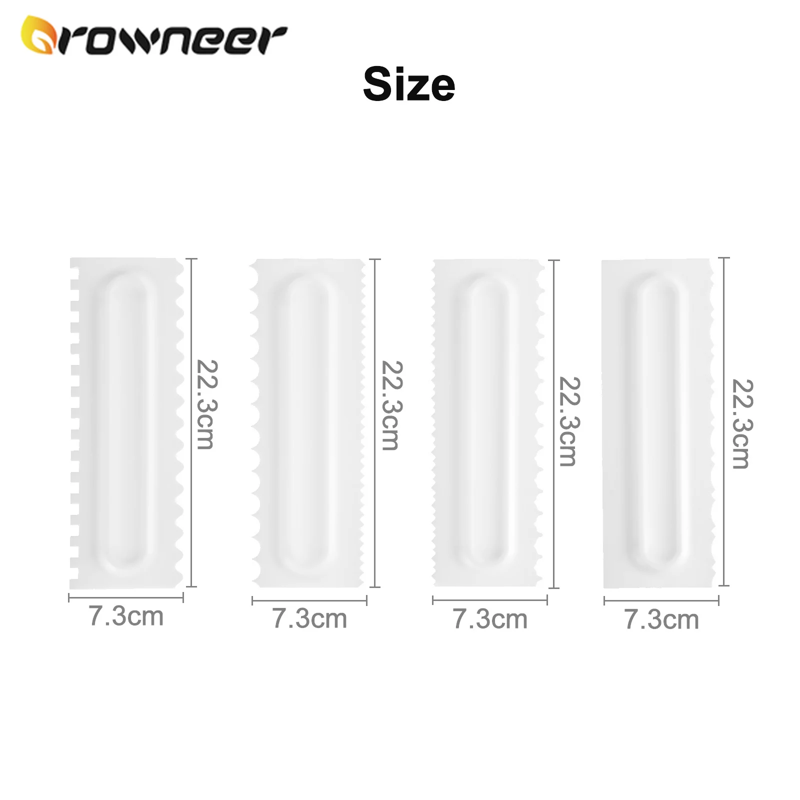 

1/3/4 Pcs Smoother Cream Scraper Food-grade Plastic Cake Decorating Baking Fondant Comb Softness Non-stick Pastry Spatulas
