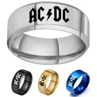Новое модное Трендовое кольцо в стиле ретро рок-группы ACDC уличное кольцо из нержавеющей стали для Хэллоуина для мужчин и женщин кольцо в стиле рокпанк ювелирные изделия подарки