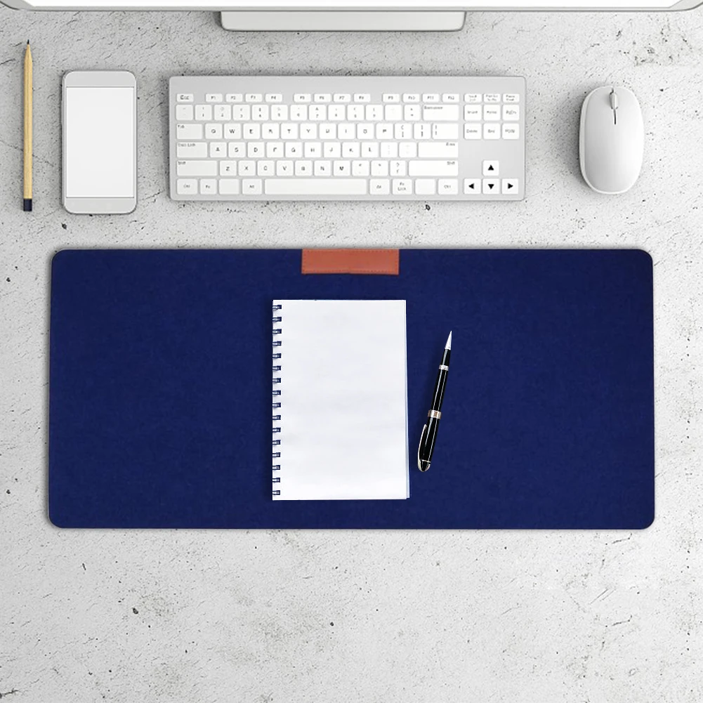 Черный темно серый синий коврик для мыши 70x32 см войлок большая основа