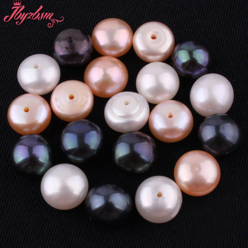 Полуотверстие пресноводные жемчужные бусины из природного камня для DIY женские