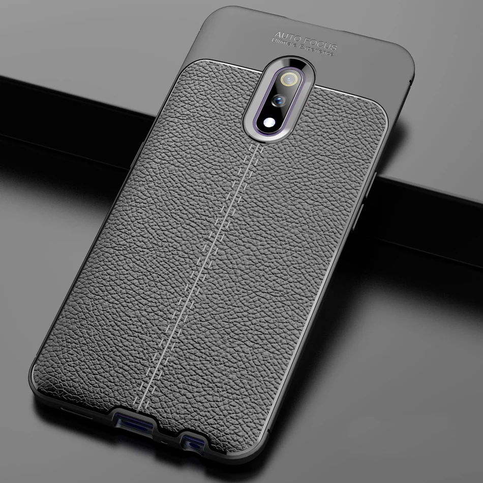 Realme X Чехол бренда Luxury Brand Original Shockproof Armor для OPPO Case Soft Leather Carbon TPU Lite on.