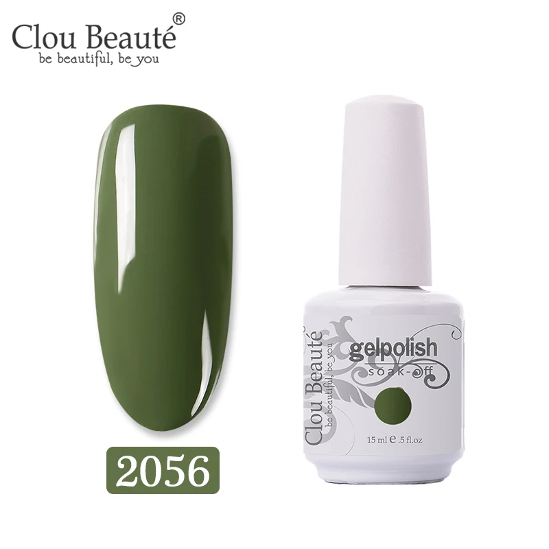 2056 Clou Beaute 15 мл цветной гель-краска УФ-гель для ногтей замачиваемый светодиодный лак для ногтей Гель-лак для ногтей Полупостоянный лак для ногтей - Цвет: 2056