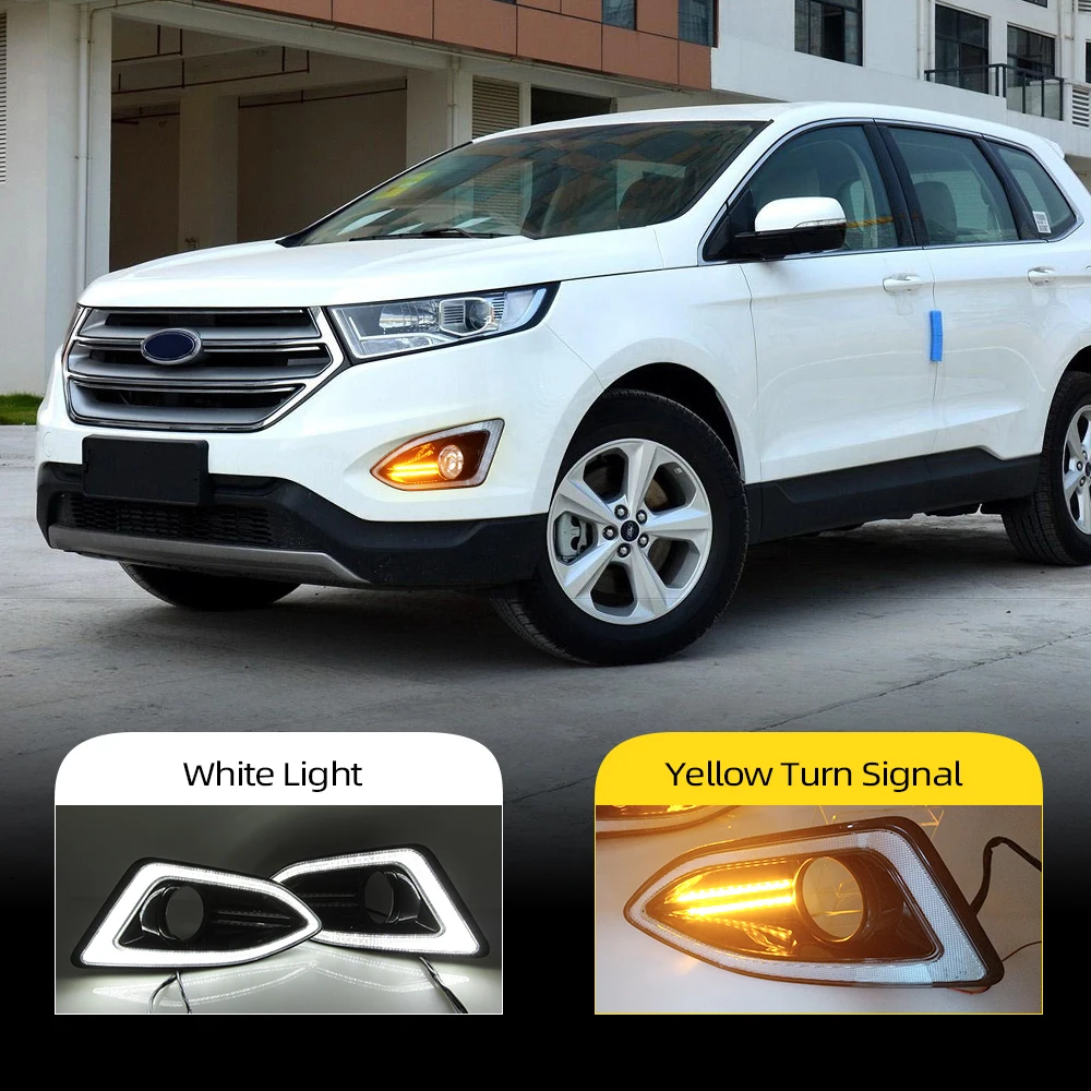 CSCSNL 2 шт. Автомобильные светодиодные дневные ходовые огни для Ford Edge 2015 2016 2017 2018 с