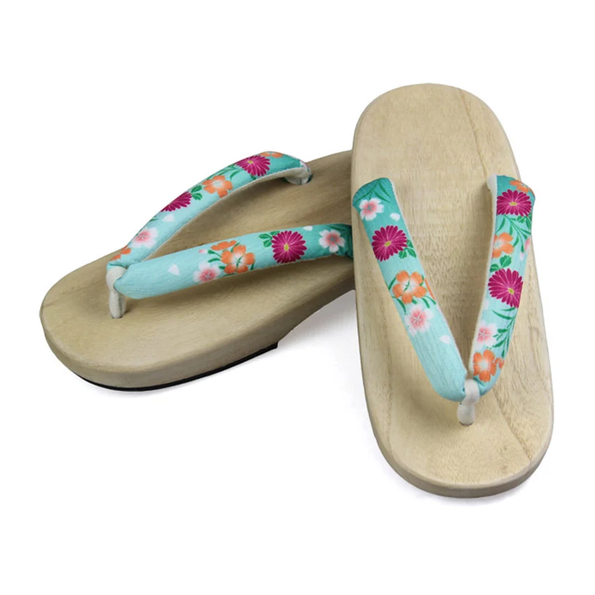Японские сакурские цветочные деревянные женские шлепанцы Paulownia купальные