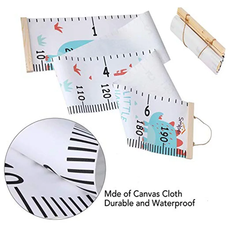 Динозавр график роста детей ребенка рулонная деревянная рамка холст съемные