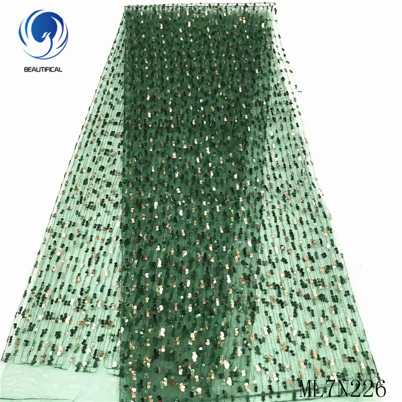 Красивые нигерийские Свадебные кружева с блестками для вечеринки Швейные