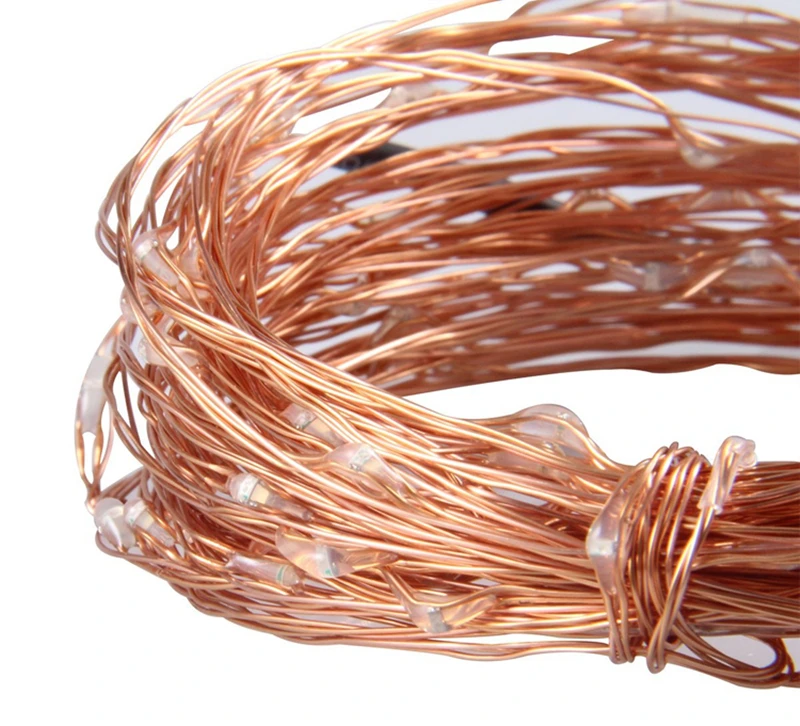 2 м 5 медная серебряная проволока СВЕТОДИОДНЫЕ гирлянды водонепроницаемые