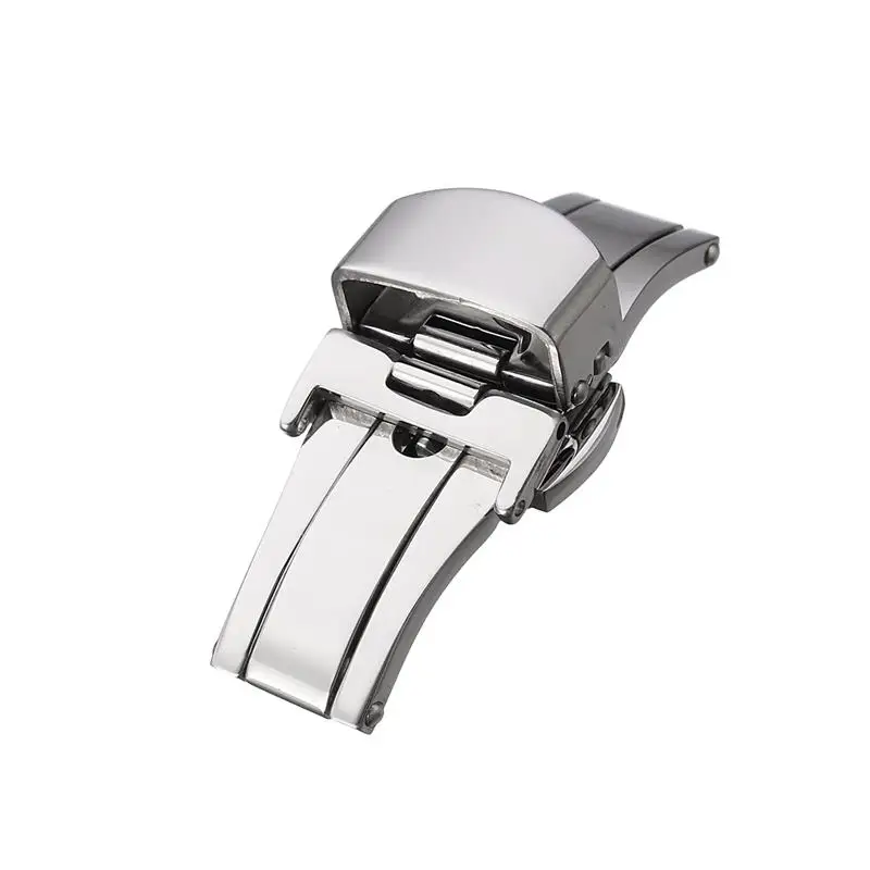 Складные Часы с пряжкой двойной щелчок Бабочка ремешок застежка 14/16/18/20/22 мм