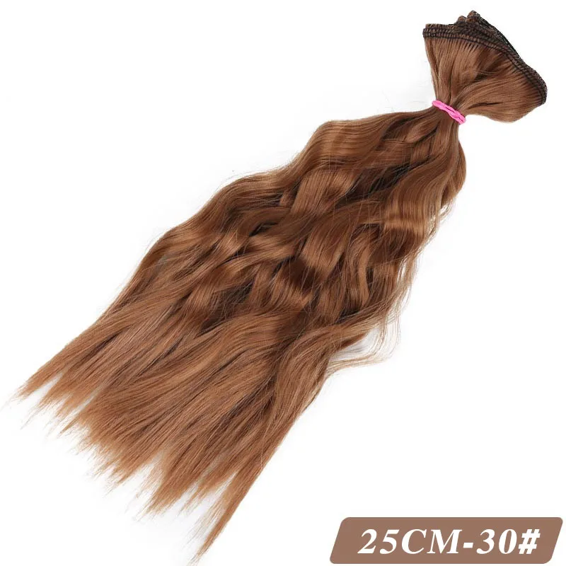 Bybrana 25 см * 100 длинные кудрявые волосы высокотемпературные BJD SD сделай сам парики