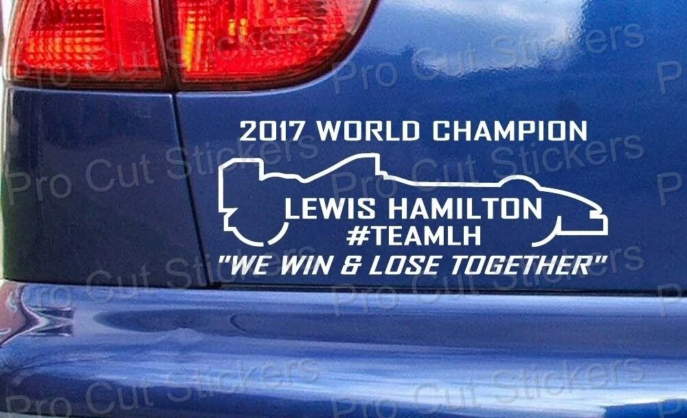 

Наклейки на бампер для Льюиса Гамильтона 2017 We Win & Lost Together