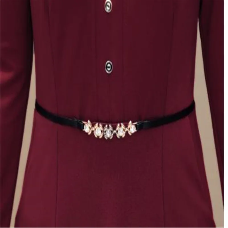 

Fashion Women Dress Office Lady Plus Size 5xl 2020 V-Neck A-Line Dress Female With Belt Button Long Sleeve Elegant New M441