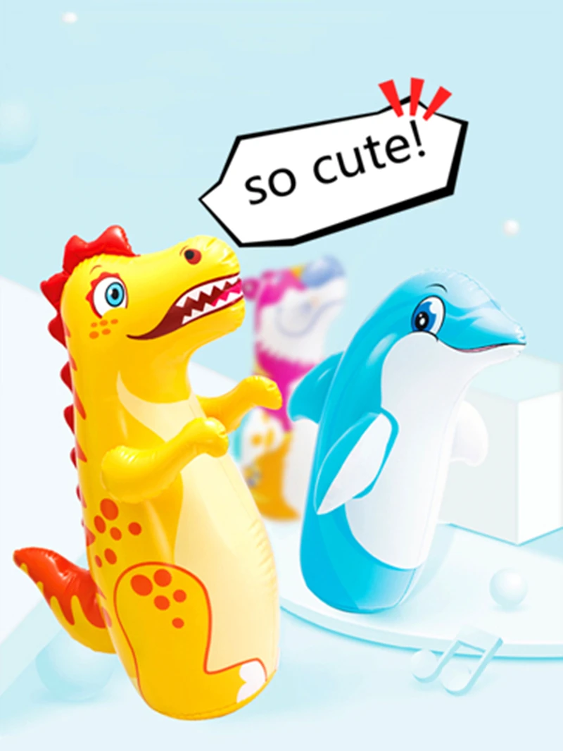 Wishome мультяшный надувной утолщенный боксерский мешок в форме животного для детей