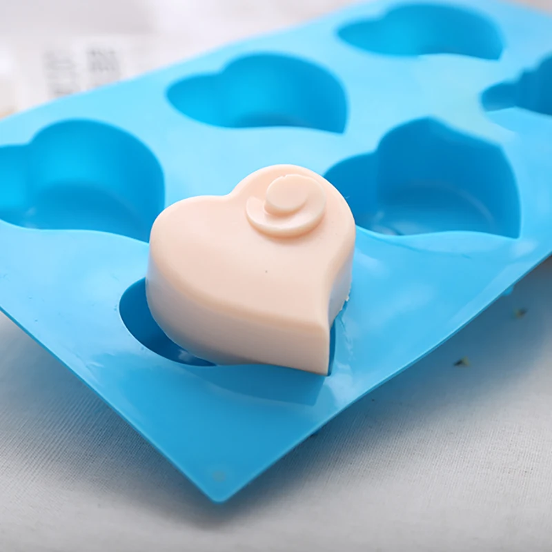 Еда Класс Силиконовые мыло ручной работы плесень сердце формы Fondant (сахарная)