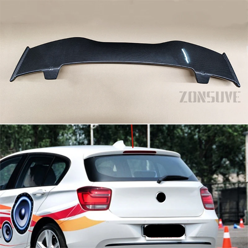 Подходит для BMW 1 серии F20 2011 2018 спойлер из АБС пластика углеродного волокна вид