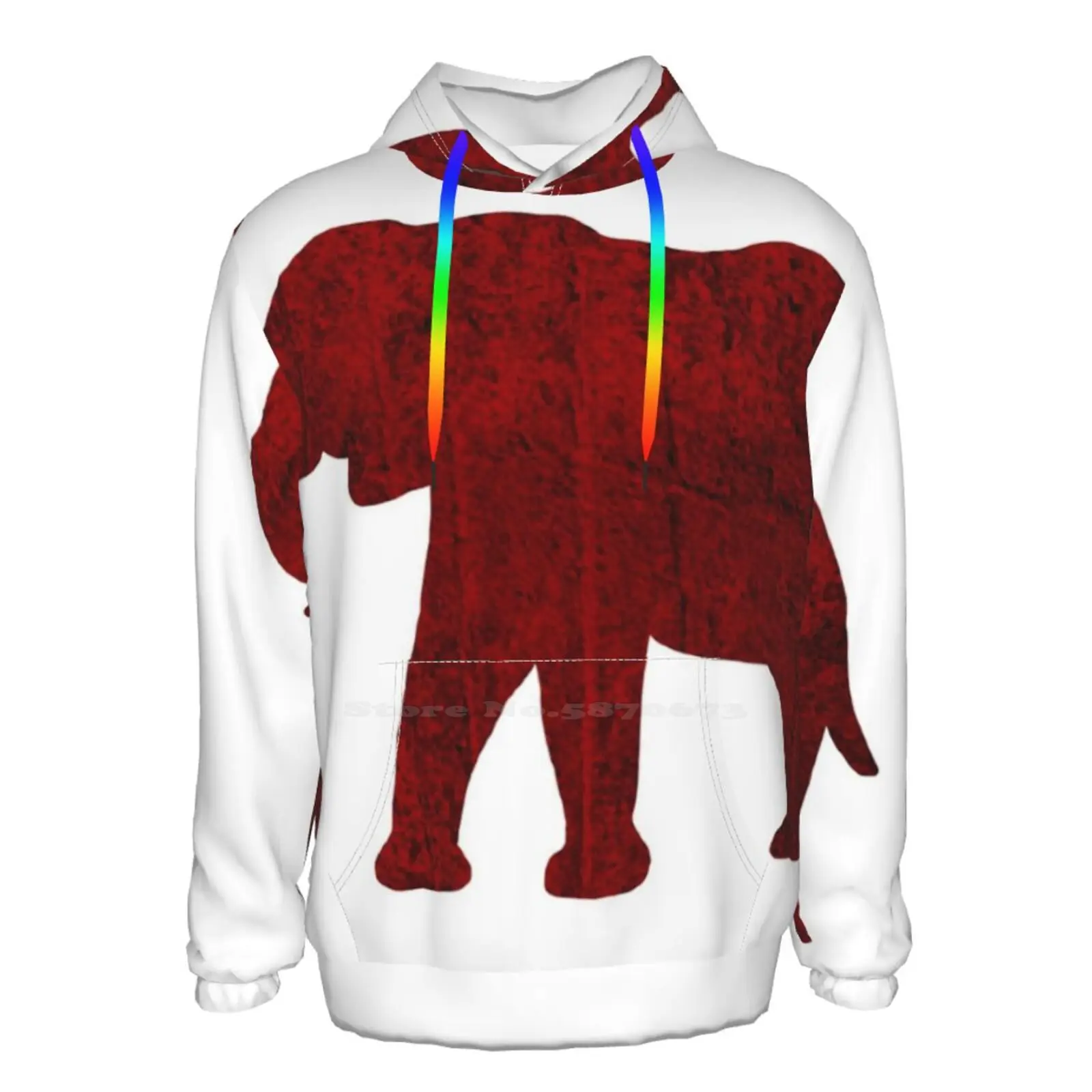 Мужские толстовки с капюшоном и 3D-принтом в виде слона красного дерева | Мужская