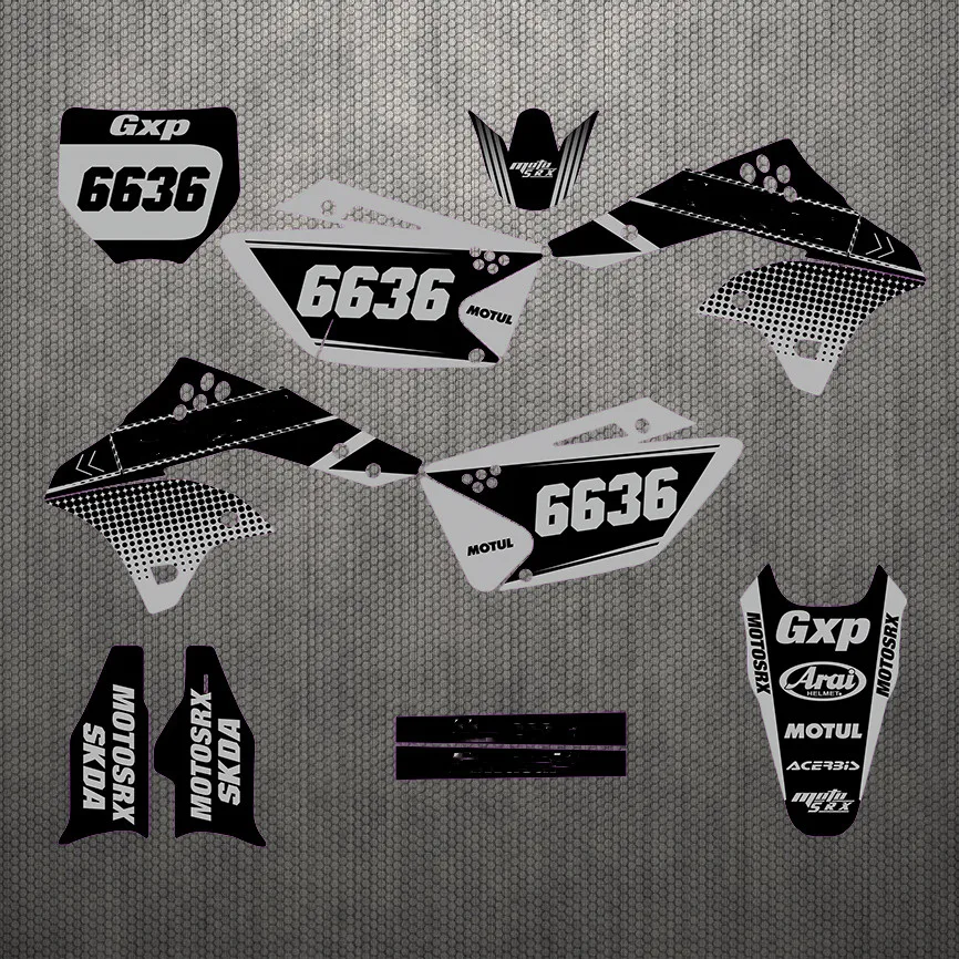 Мотоциклетные наклейки 3 м фоны графические наборы для Kawasaki KXF250 KX250F 2006 2007 2008 250KXF KXF