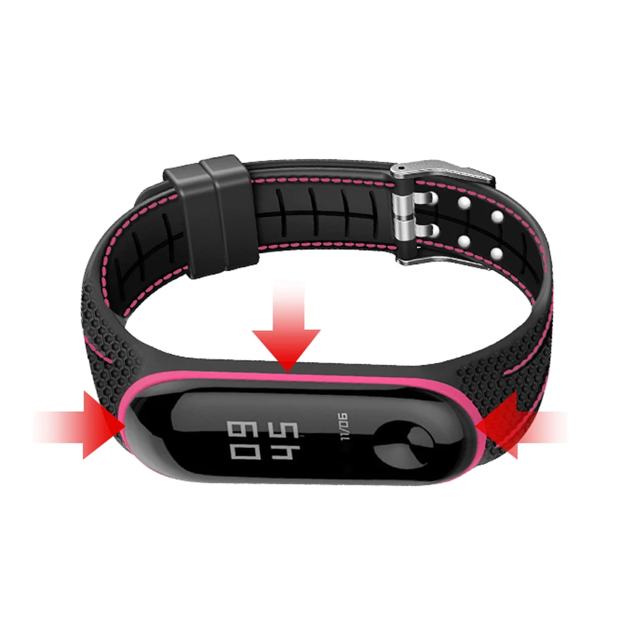 Ремешок силиконовый для Xiaomi 5 6 Mi band 4 3 спортивный сменный Браслет смарт часов Miband