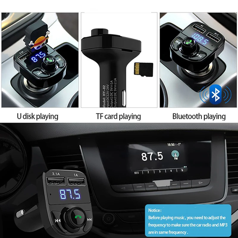 Автомобильный Bluetooth Handsfree Универсальный телефон MP3 плеер FM передатчик