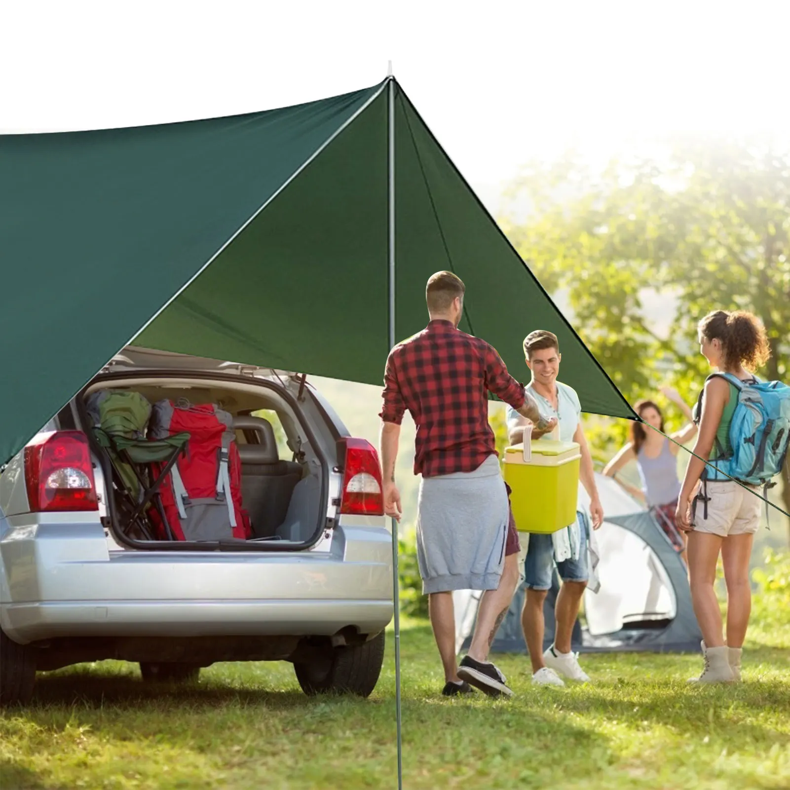 

Автомобильный навес, тент для кемпинга, боковая крыша автомобиля, тент, водонепроницаемая УФ портативная палатка для кемпинга, автомобильн...