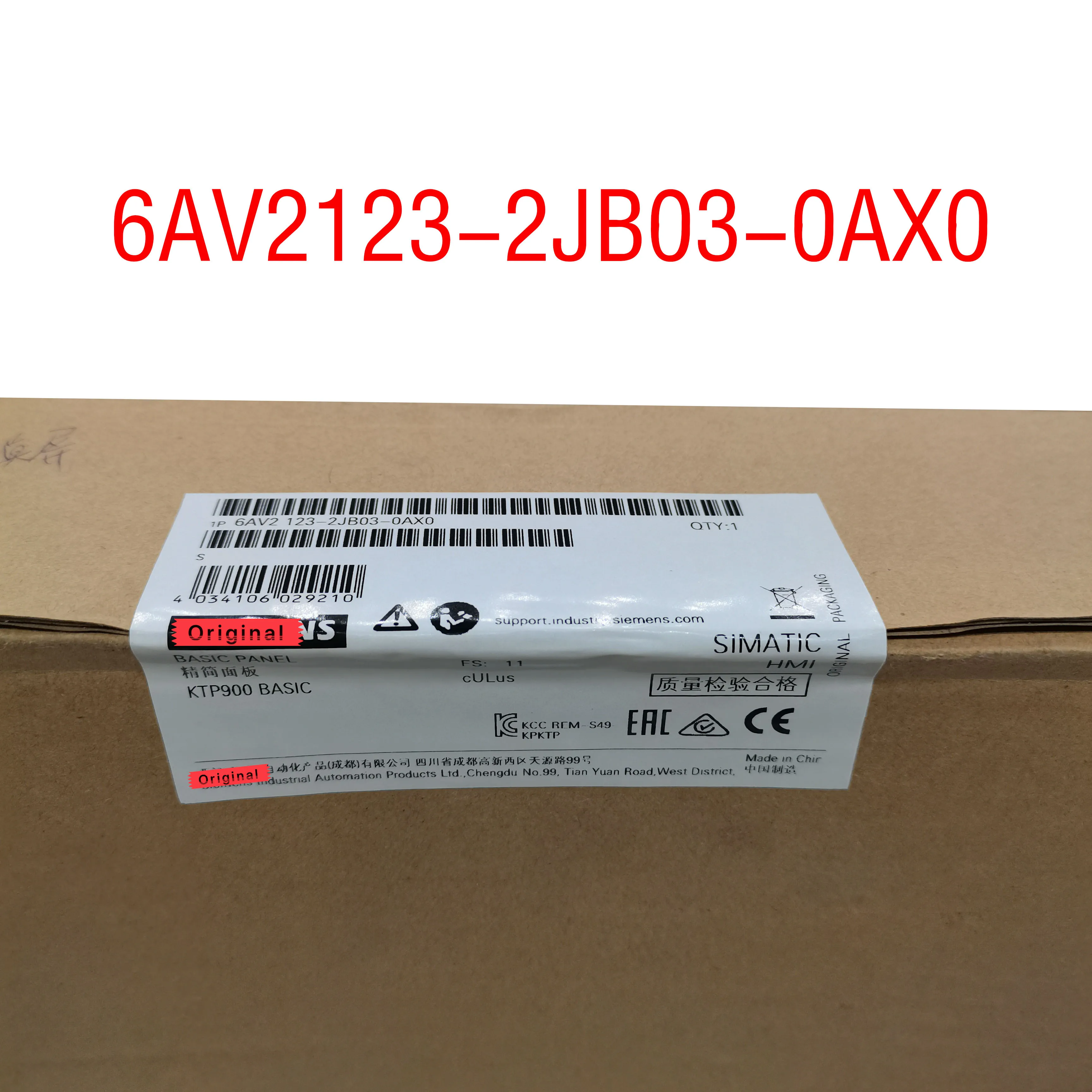 6AV2123-2JB03-0AX0 6AV2 123-2JB03-0AX0 KTP900 SIMATIC болеукладка новый и оригинальный товар в виде стока