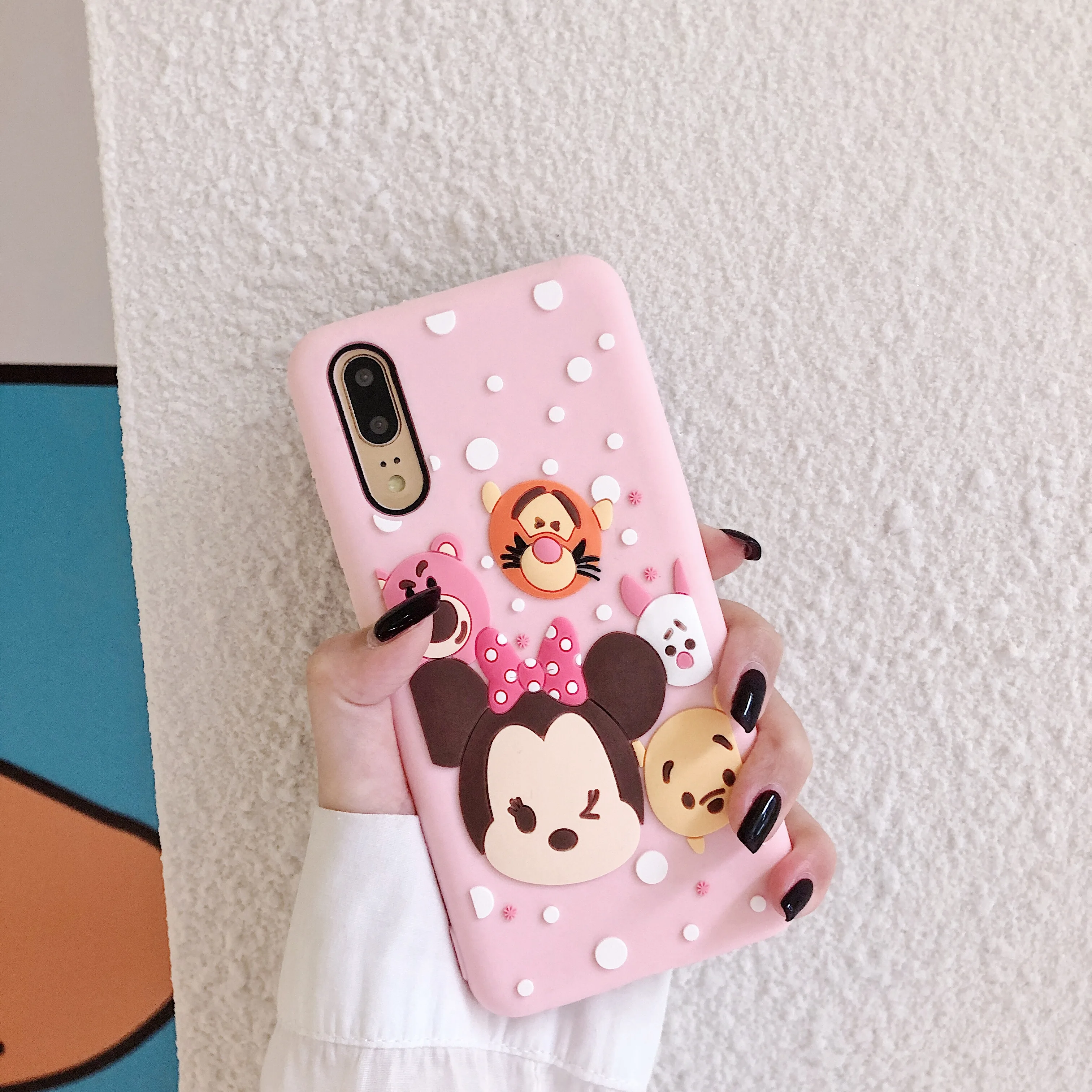 3D мультфильм Розовый Минни животные Телефон чехол для Huawei P20 P30 Pro Nova 3 3i 4 Honor Play