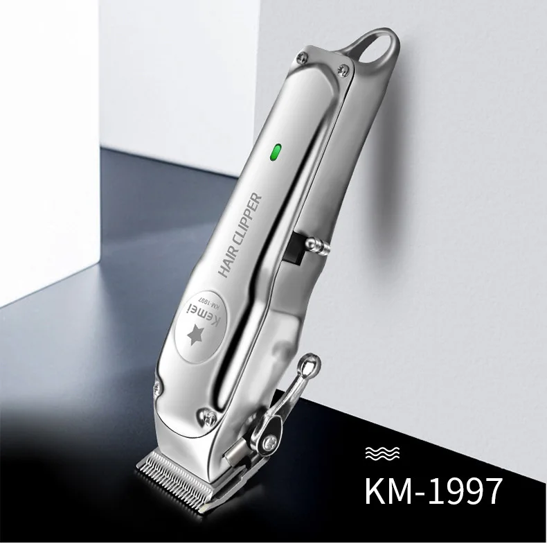 Kemei KM-1997, полностью Металлическая профессиональная машинка для стрижки волос, электрический беспроводной триммер для волос для мужчин, машинка для стрижки волос, Парикмахерская