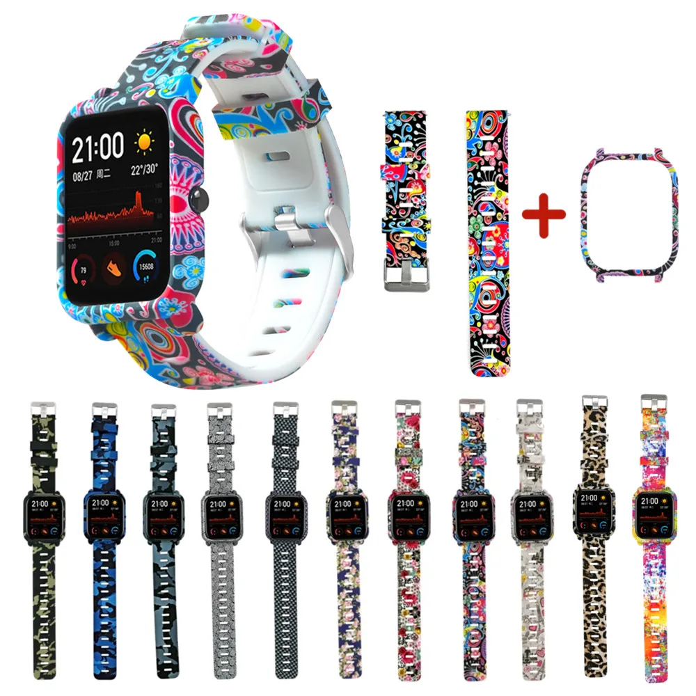 Чехол+ ремешок 2в1 для Xiaomi Huami Amazfit GTS Smart Watch Band 20 мм браслет+ PC Защитная оболочка для Amazfit GTS спортивный браслет