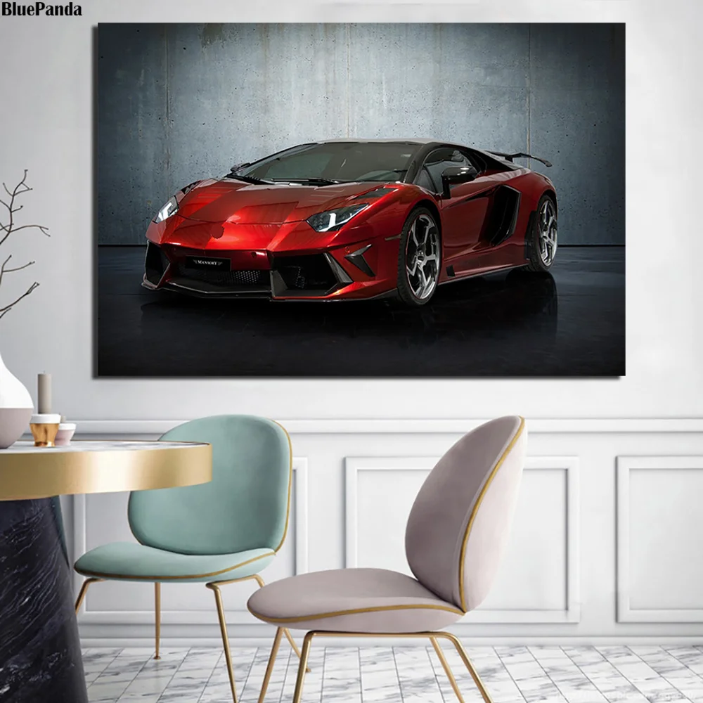 Постер с изображением спортивного автомобиля на заказ принт в скандинавском