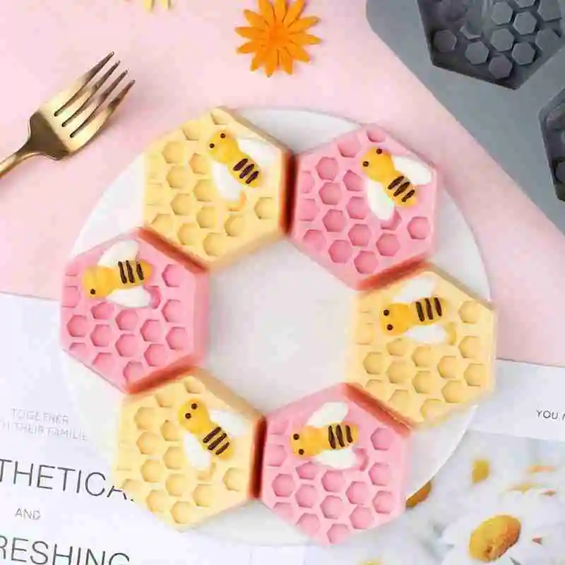 

HONEY BEE SILICONE 6 Hole MOULD SOAP RESIN CLAY WAX Craft DIY Molds MOLD Handmade Soap B0U8