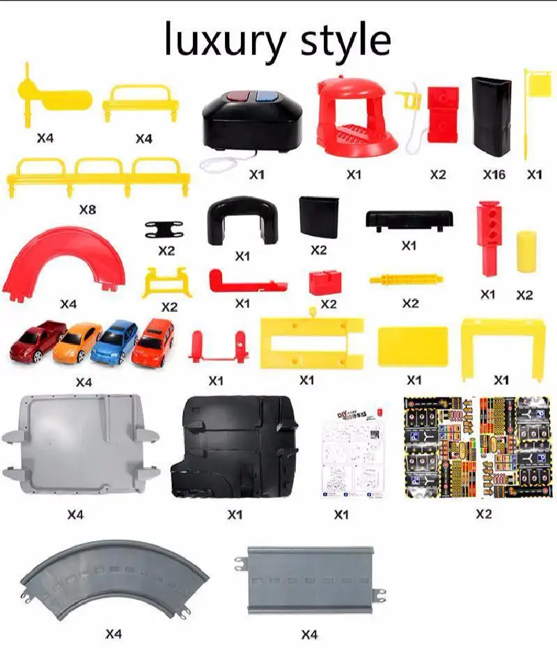 Детская парковка большой электрический лифт Многоэтажный сборный гоночный трек